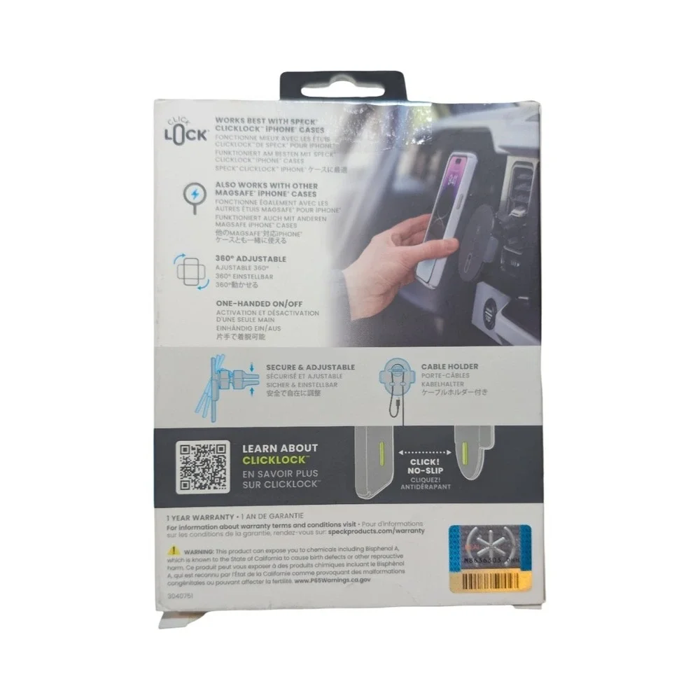 Nn5-O Speck Car Vent Mount for Magsafe w/ ClickLock - Black